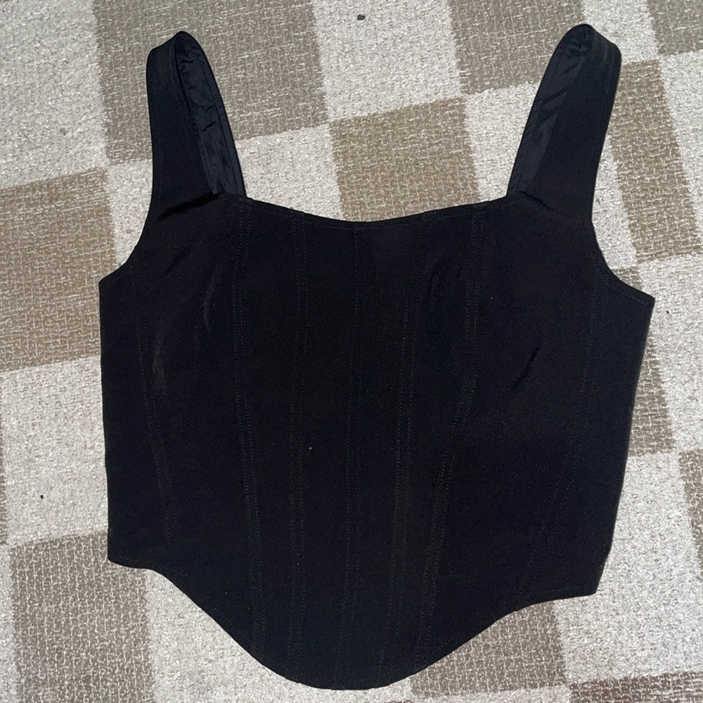 Cute black corset type tank
